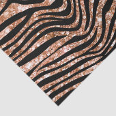 Zwart Roos Goud Zebra Glitter Tissuepapier (Detail)