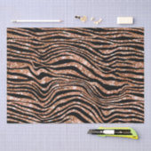Zwart Roos Goud Zebra Glitter Tissuepapier (Craft)