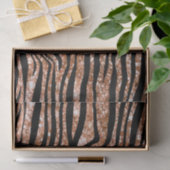 Zwart Roos Goud Zebra Glitter Tissuepapier (Geschenk)