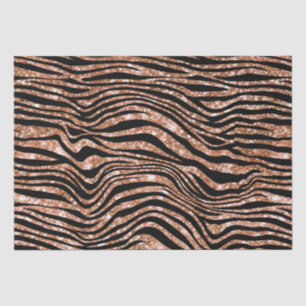 Zwart Roos Goud Zebra Glitter Tissuepapier