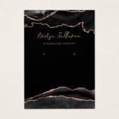 Zwart roos goudbijouterijkaartje voor goudbijouter visitekaartje (Voorkant)