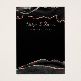 Zwart roos goudbijouterijkaartje voor goudbijouter visitekaartje