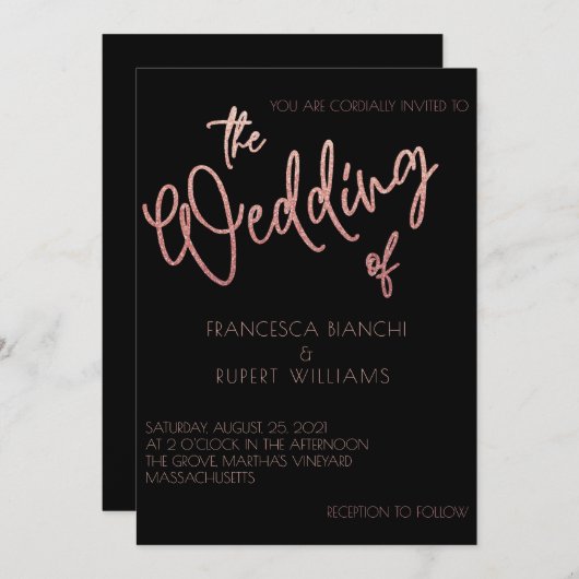 Zwart-Roos goudbruidkunst Deco Kaart (Voorkant / Achterkant)