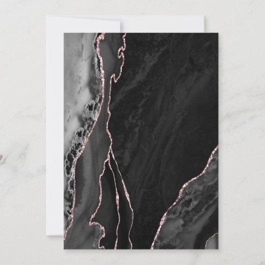 Zwart Roos Gouden Agaat 60e Verjaardag Kaart (Achterkant)