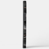 Zwart Roos Gouden Agaat Modern Monogrammed Case-Mate iPhone Case (Achterkant / Rechts)