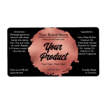 Zwart Roos Gouden Folieband & Lichaam Productlabel