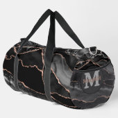 Zwart Roos gouden glitter agaat grote plunjezak (Rechterhoek)