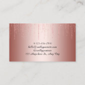 Zwart Roos Gouden Glitter Minimalistische QR-code Visitekaartje (Achterkant)