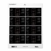 Zwart & Roos Gouden Logo 2 OZ Kosmetische Flesseno Etiket (Full Sheet)