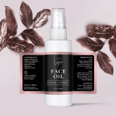 Zwart Roos Gouden Logo 2OZ Kosmetische Druppelfles Etiket