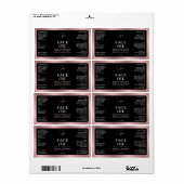 Zwart Roos Gouden Logo 2OZ Kosmetische Druppelfles Etiket (Full Sheet)