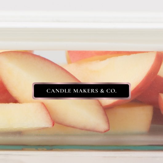 Zwart & Roos Gouden Tamper Proof Dunne Candle Jar  Labels (Aangebracht)