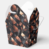 Zwart Roos Gouden Tegels Bedankdoosjes (Geopend)