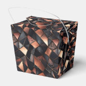 Zwart Roos Gouden Tegels Bedankdoosjes (Achterkant)