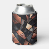 Zwart Roos Gouden Tegels Blikjeskoeler (Blikje Voorkant)