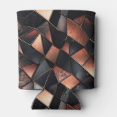 Zwart Roos Gouden Tegels Blikjeskoeler (Achterkant)