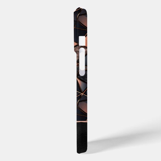 Zwart Roos Gouden Tegels Case-Mate iPhone Case (Achterkant / Links)