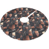 Zwart Roos Gouden Tegels Kerstboom Rok (Gekanteld)