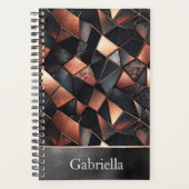 Zwart Roos Gouden Tegels Planner (Voorkant)