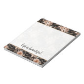 Zwart Roos Gouden Tijger Bloemen Notitieblok (Linkerzijde)