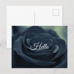 Zwart Roos Hallo Flower Dark Gothic Vibe Briefkaart