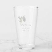 Zwart Roos Halloween Vrijgezellenfeest Glas (Achterkant)