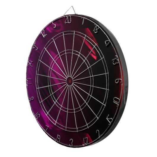 Zwart Roos kleur Dartbord (Voorkant Rechts)