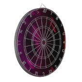 Zwart Roos kleur Dartbord (Voorkant Links)