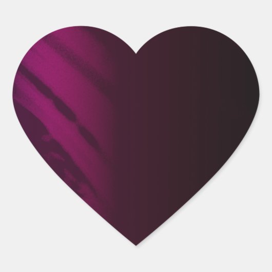 Zwart Roos kleur Hart Sticker (Voorkant)