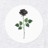 Zwart roos labels (Design 2)
