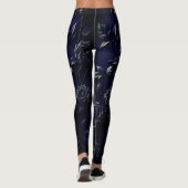 Zwart roos leggings (Achterkant)