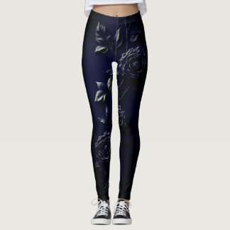 Zwart roos leggings