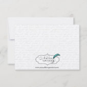 Zwart Roos Liefdesbrief Bruiloft Save the Date (Achterkant)