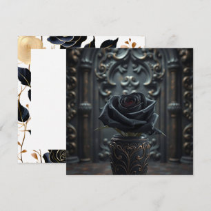 Zwart Roos met gotische achtergrond Kaart
