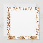 Zwart Roos met gouden bloemaccenten Kaart (Achterkant)