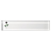 Zwart roos naambordje (Voorkant)