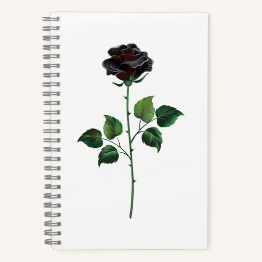 Zwart roos notitieboek (Voorkant)
