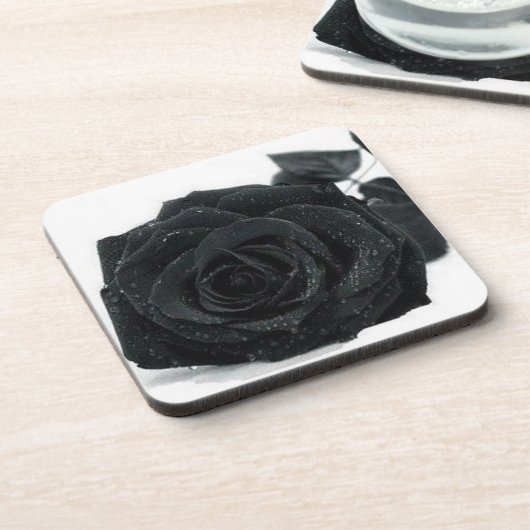 Zwart Roos Onderzetter (Linkerzijde)
