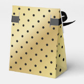 Zwart Roos op Gold Favor Box Bedankdoosjes (Achterkant)