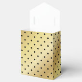 Zwart Roos op Gold Favor Box Bedankdoosjes (Geopend)