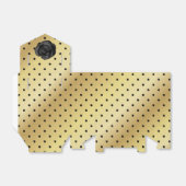 Zwart Roos op Gold Favor Box Bedankdoosjes (Uitgevouwen)