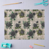 Zwart Roos op ontkoppeling van  krantenpapier Tissuepapier (Craft)