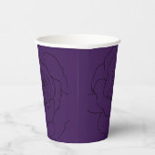 Zwart Roos op Paarse Papieren Bekers (Rechts)