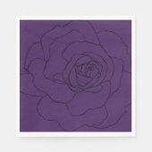 Zwart Roos op Paarse Servet (Voorkant)