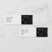 Zwart Roos Patroonontwerp. Mini Visitekaartje (Voorkant / Achterkant)