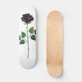 Zwart roos persoonlijk skateboard (Voorkant)
