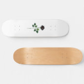 Zwart roos persoonlijk skateboard (Horizontaal)