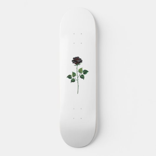 Zwart roos persoonlijk skateboard (Voorkant)