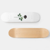 Zwart roos persoonlijk skateboard (Horizontaal)