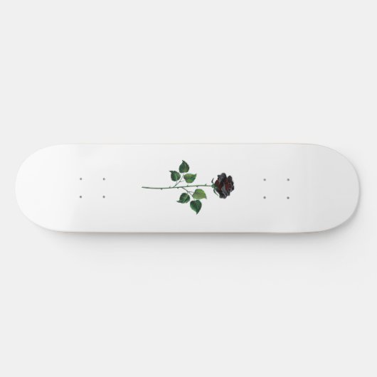 Zwart roos persoonlijk skateboard (Horizontaal)